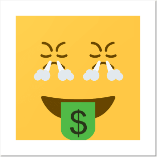 angry money face emoji Posters and Art